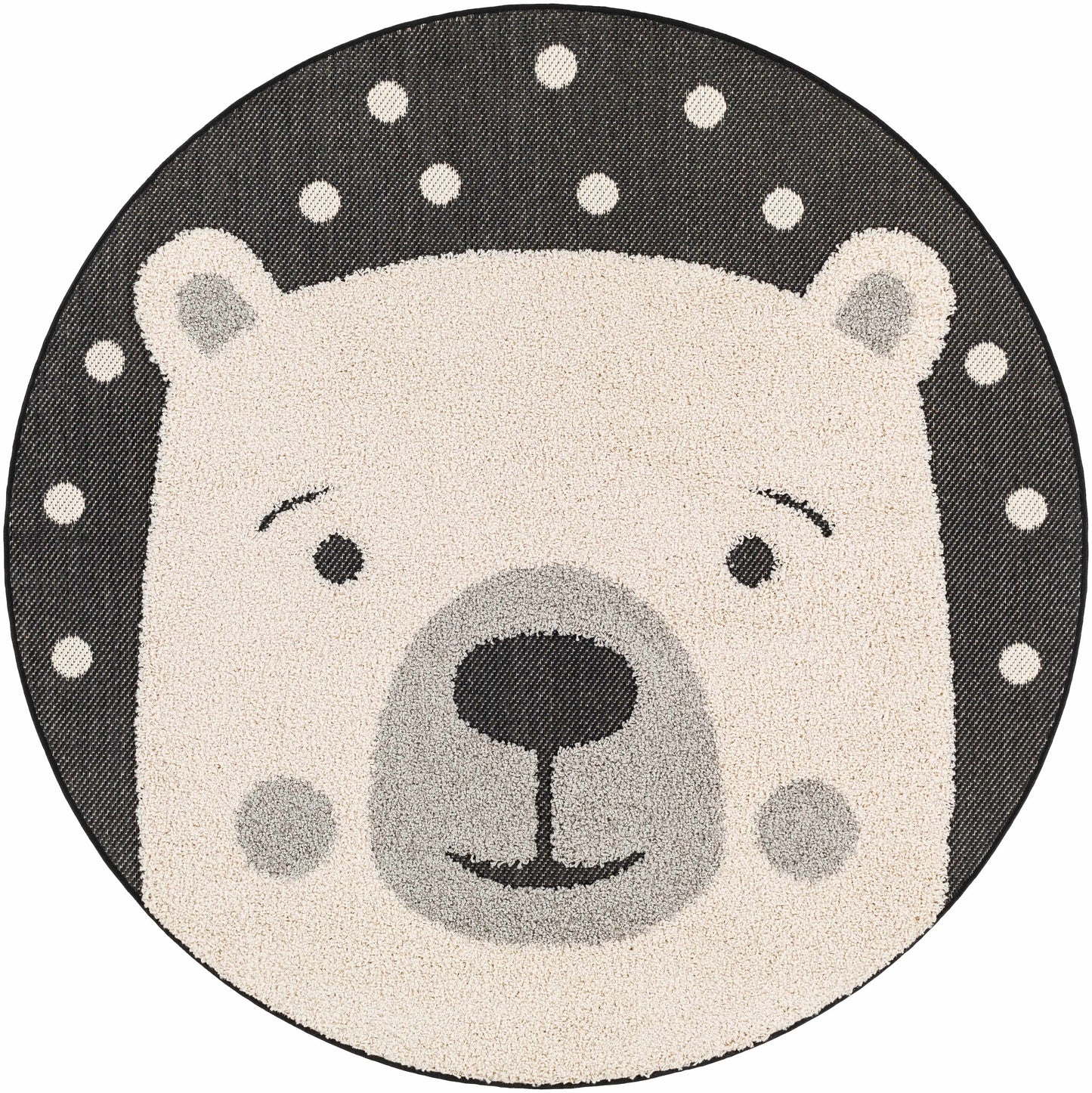 Kids Bear Animal Print Nursery Area Rug