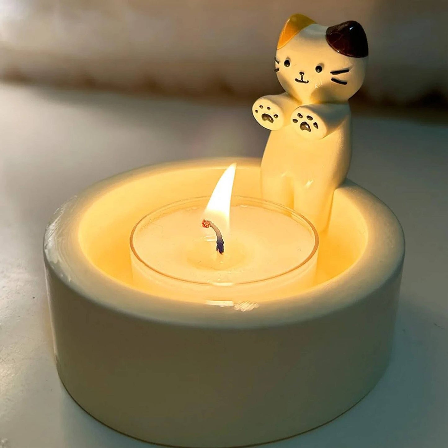 Easter Cute Kitten Candle Holder For Home Decor