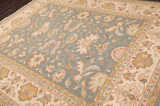 8' x 9'10'' Hand Knotted 100% Wool Area Rug Slate Flat pile