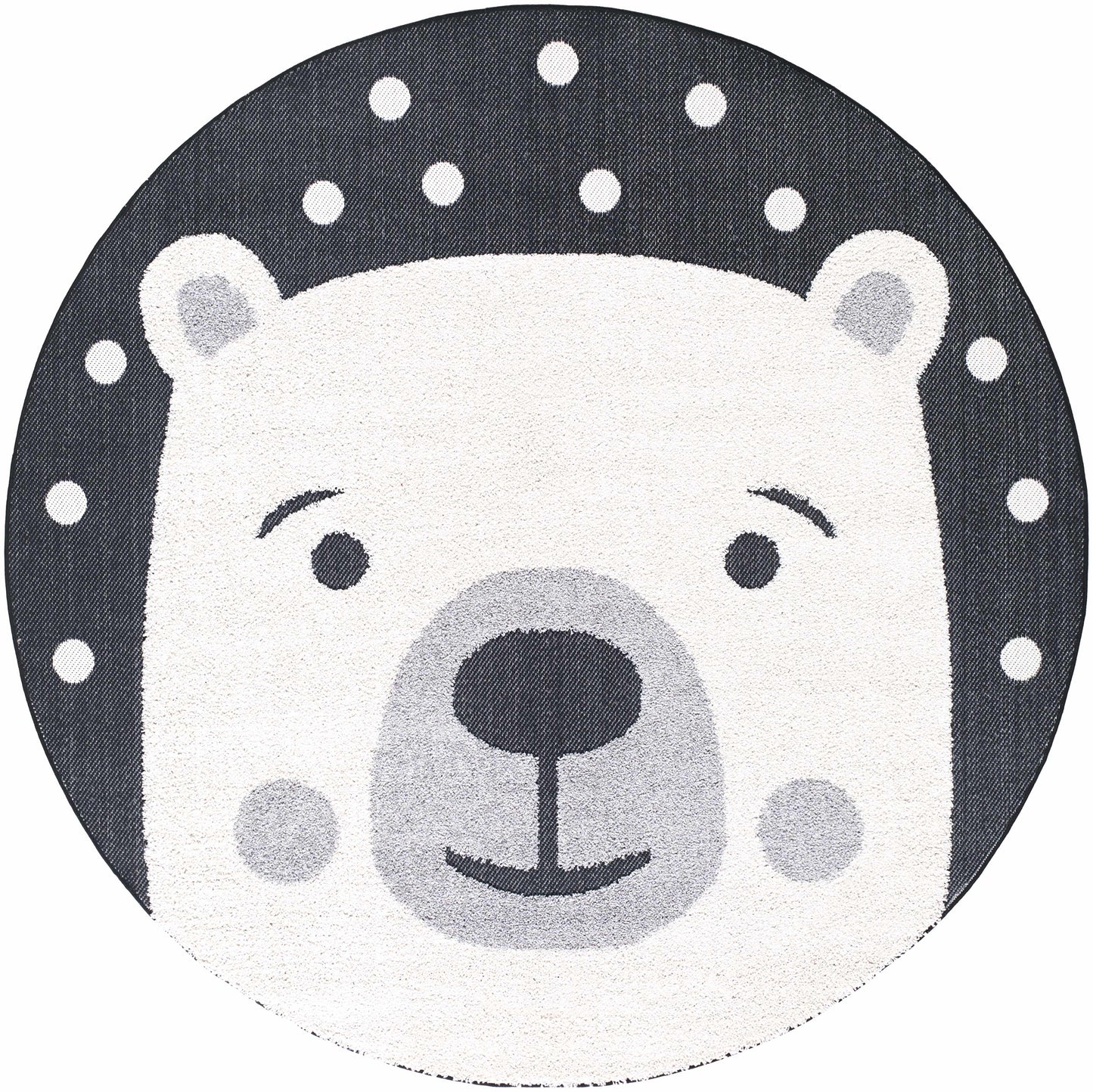 Kids Bear Animal Print Nursery Area Rug