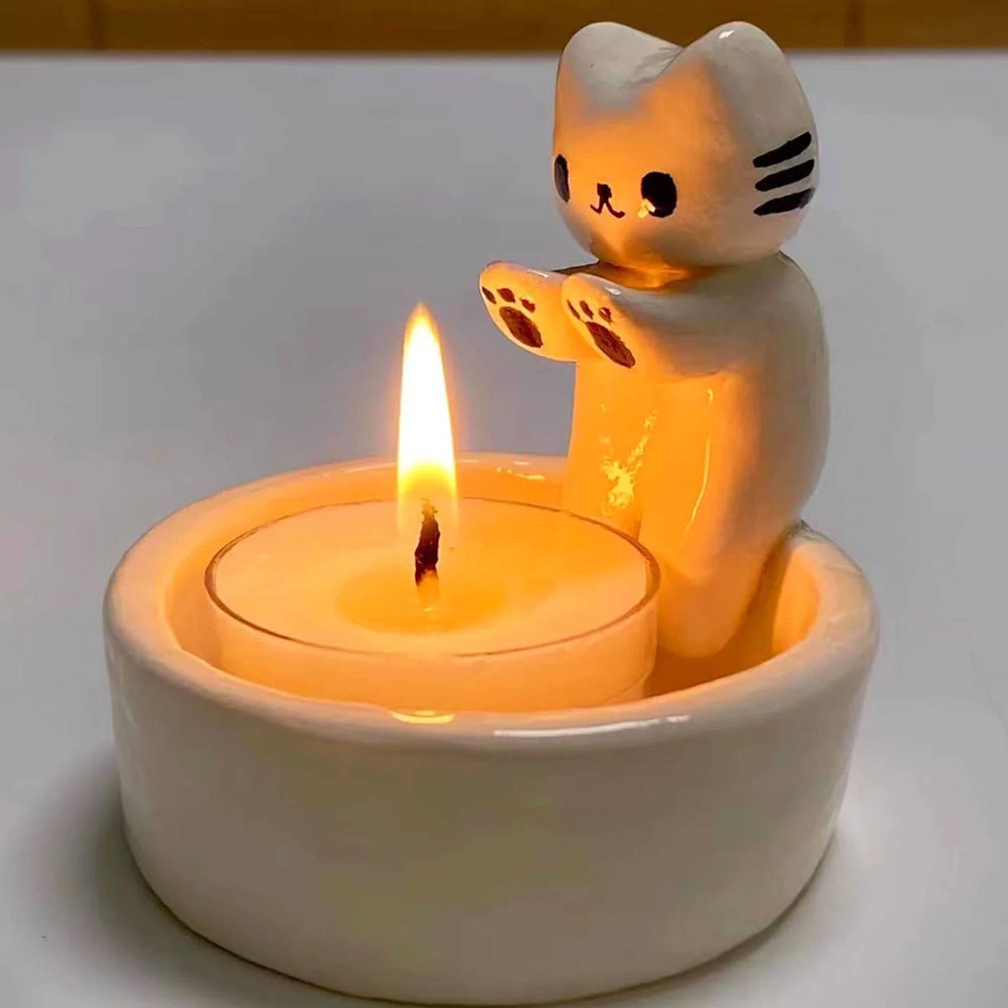 Easter Cute Kitten Candle Holder For Home Decor