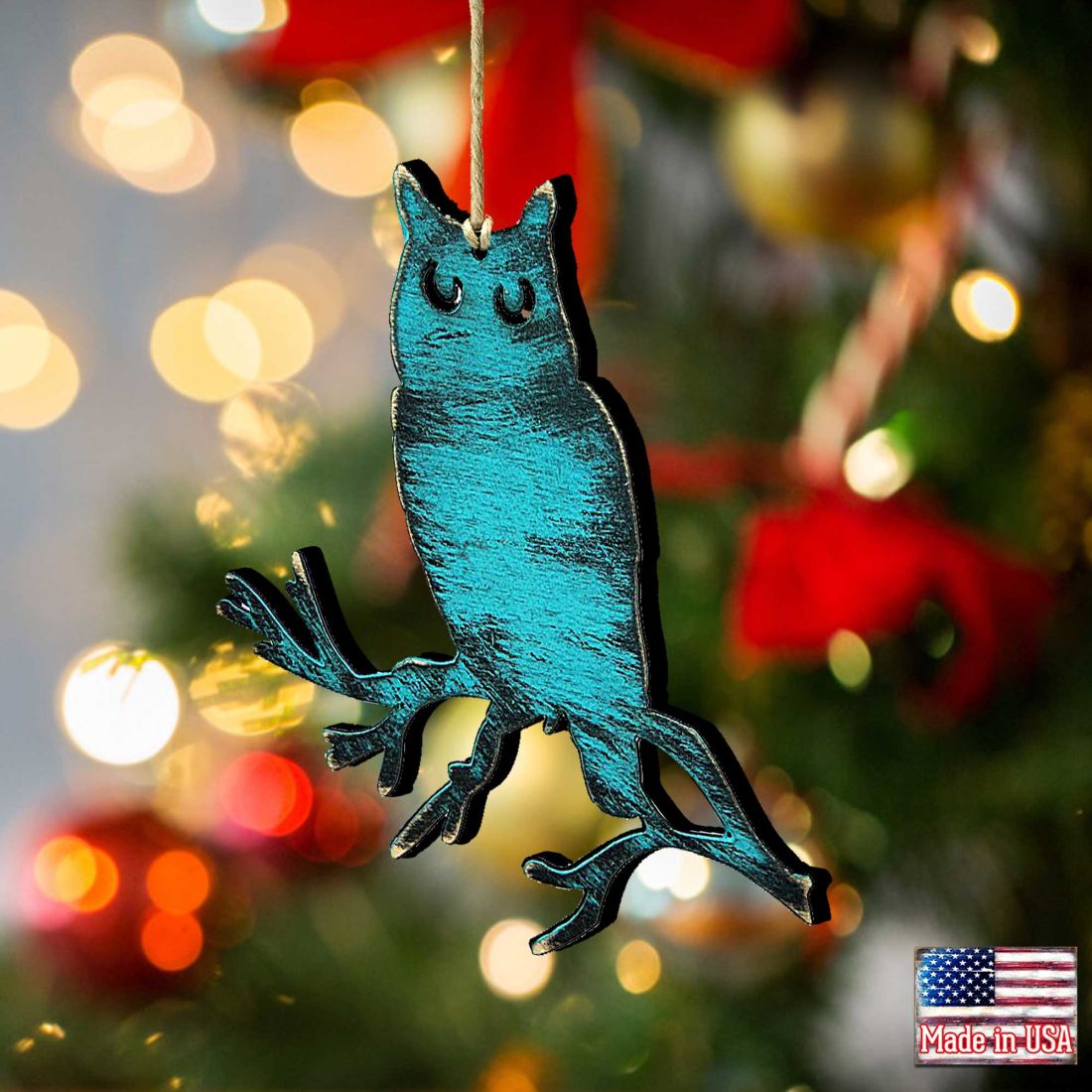 Rustic Owl Wooden Ornaments by Nature Wonders - Wildlife Holiday Decor - 8198218